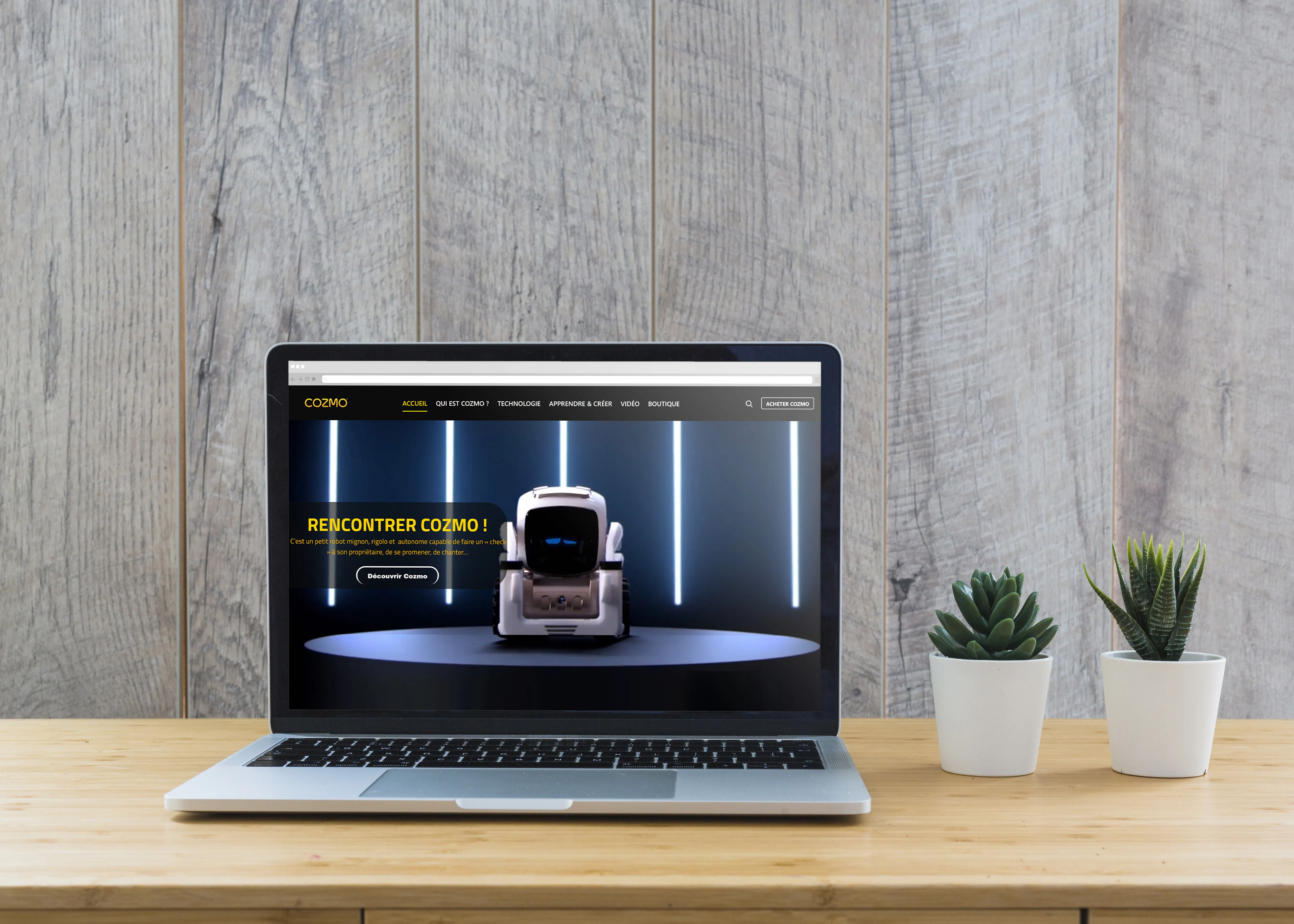 Image vitrine du projet webdesign du robot Cozmo